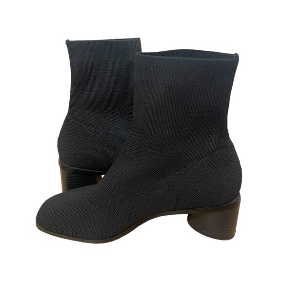 ASOS DESIGN Radley Knit Heeled Sock Boots In Black Women's Size 5 Pointed Toe - Picture 4 of 8
